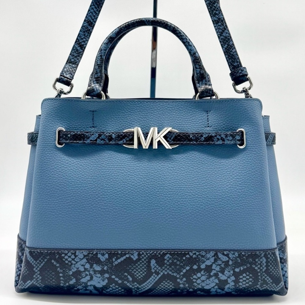 Michael Kors Large Reed Satchel Crossbody Bag & Matching Snap Wallet Denim